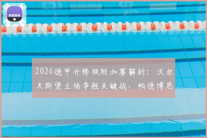 2026德甲升降级附加赛解析:沃尔夫斯堡主场争胜关键战,帕德博恩客场保平争胜攻略
